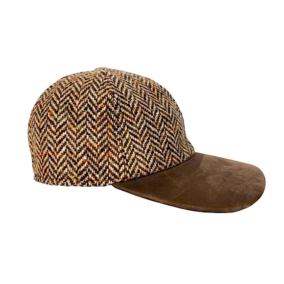 Vintage Other - Vintage City Sport Wool Tweed Baseball Cap Brown Ultra Suede Brim M/L